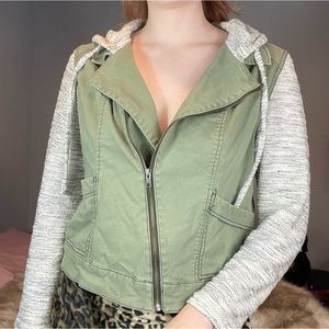 Mossimo olive denim/sweater jacket